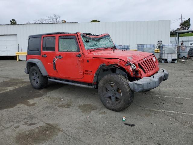 1C4BJWDG6HL716430 - 2017 JEEP WRANGLER U SPORT RED photo 4