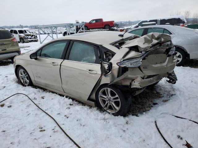 3FA6P0LU9JR274129 - 2018 FORD FUSION SE HYBRID BEIGE photo 2