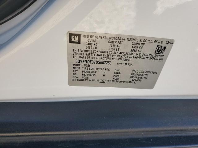 3GYFNDE37DS607253 - 2013 CADILLAC SRX PERFORMANCE COLLECTION Ақ фото 12