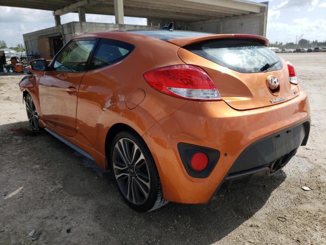 KMHTC6AE2GU304298 - 2016 HYUNDAI VELOSTER TURBO ORANGE photo 3