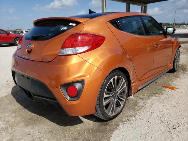 KMHTC6AE2GU304298 - 2016 HYUNDAI VELOSTER TURBO ORANGE photo 4