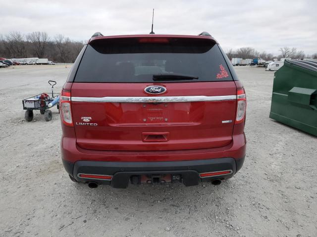 1FM5K8F87EGB24398 - 2014 FORD EXPLORER LIMITED MAROON photo 6