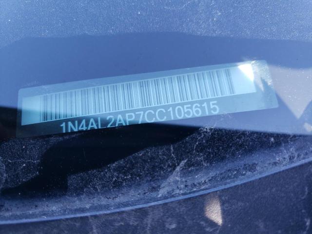 1N4AL2AP7CC105615 - 2012 NISSAN ALTIMA BASE BLACK photo 12