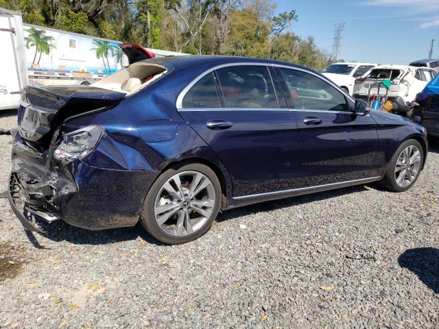 55SWF4JB7JU264205 - 2018 MERCEDES-BENZ C 300 BLUE photo 3