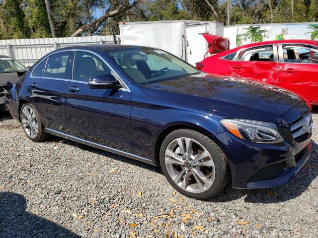 55SWF4JB7JU264205 - 2018 MERCEDES-BENZ C 300 BLUE photo 4