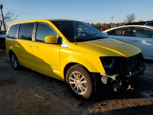 2C4RDGCG0DR749664 - 2013 DODGE GRAND CARA SXT YELLOW photo 4