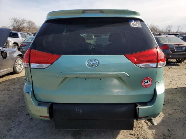 5TDKK3DC6DS346324 - 2013 TOYOTA SIENNA LE GREEN photo 6