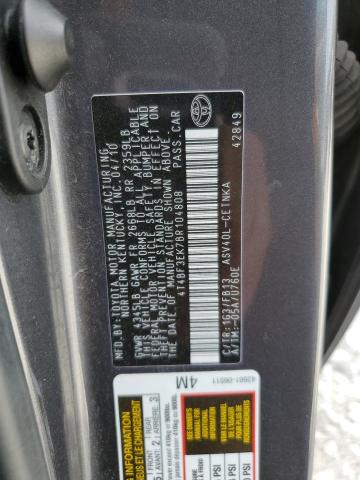 4T4BF3EK7BR104808 - 2011 TOYOTA CAMRY BASE CHARCOAL photo 13