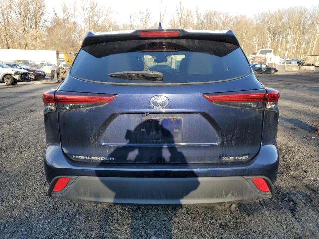 5TDGZRBH7LS021635 - 2020 TOYOTA HIGHLANDER XLE BLUE photo 6