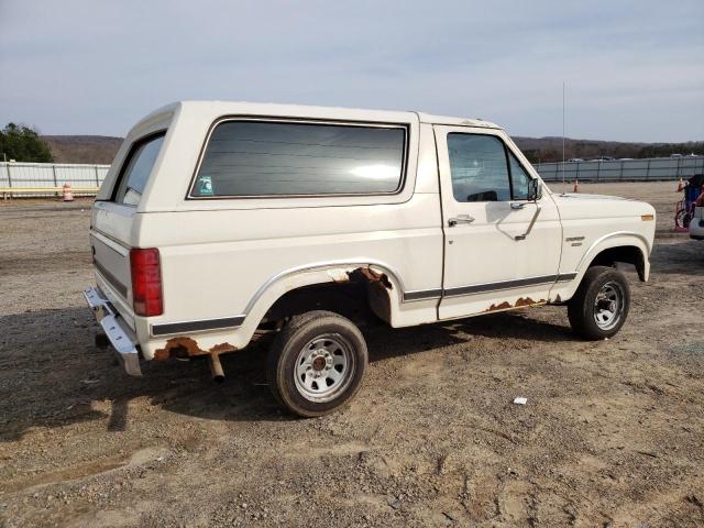 1FMDU15H2GLA42717 - 1986 FORD BRONCO XLT U100 WHITE photo 3