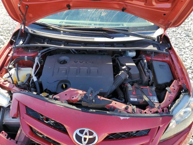 5YFBU4EE0CP055762 - 2012 TOYOTA COROLLA BASE RED photo 11