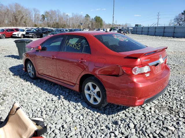 5YFBU4EE0CP055762 - 2012 TOYOTA COROLLA BASE RED photo 2
