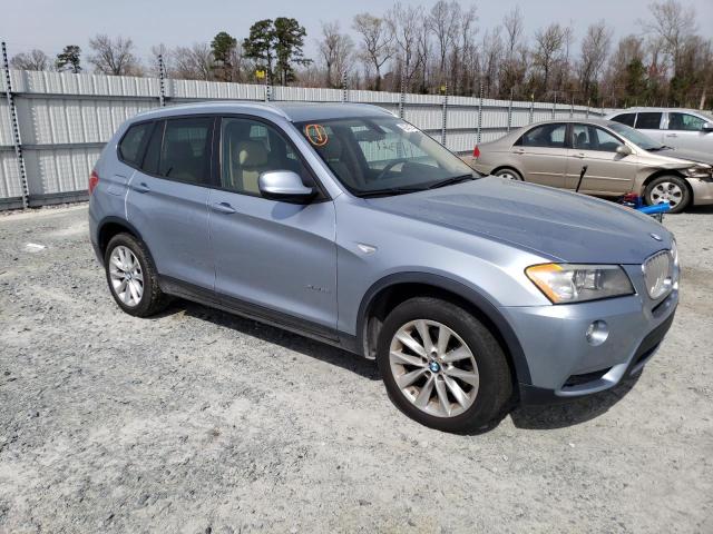5UXWX9C51E0D19403 - 2014 BMW X3 XDRIVE28I TURQUOISE photo 4