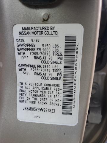 JN8AR05Y3WW221823 - 1998 NISSAN PATHFINDER LE თაფლისფერი ფოტო 13