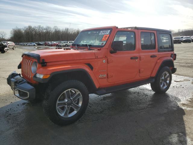 1C4HJXEG3JW280526 - 2018 JEEP WRANGLER U SAHARA ORANGE photo 1
