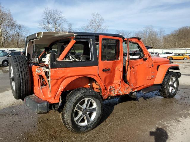 1C4HJXEG3JW280526 - 2018 JEEP WRANGLER U SAHARA ORANGE photo 3