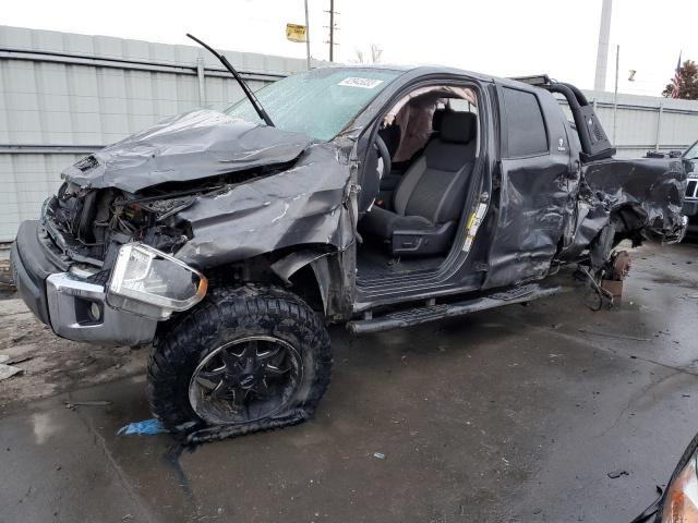 5TFUW5F14EX327514 - 2014 TOYOTA TUNDRA DOUBLE CAB SR/SR5 GRAY photo 1