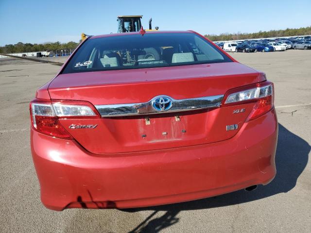 4T1BD1FK5EU123493 - 2014 TOYOTA CAMRY HYBRID RED photo 6