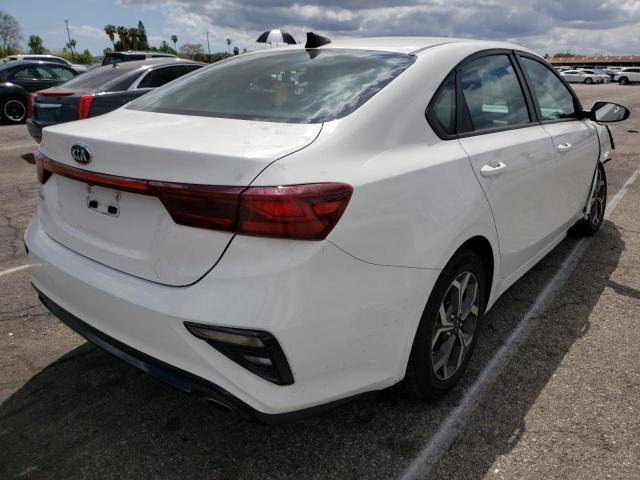 3KPF24AD5LE192119 - 2020 KIA FORTE FE WHITE photo 4