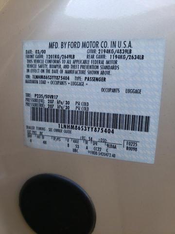 1LNHM86S3YY875404 - 2000 LINCOLN LS Bej foto 12