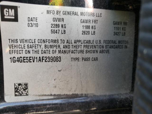 1G4GE5EV1AF239083 - 2010 BUICK LACROSSE CXS GRAY photo 12