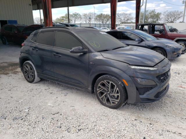 KM8K3CA36NU912587 - 2022 HYUNDAI KONA N LINE GRAY photo 4