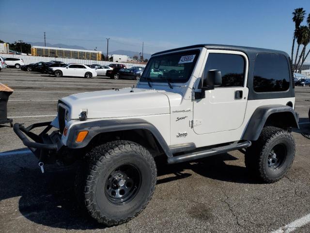 1J4FA49S02P772604 - 2002 JEEP WRANGLER / SPORT WHITE photo 1