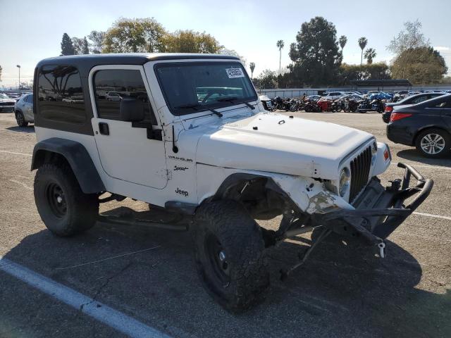 1J4FA49S02P772604 - 2002 JEEP WRANGLER / SPORT WHITE photo 4