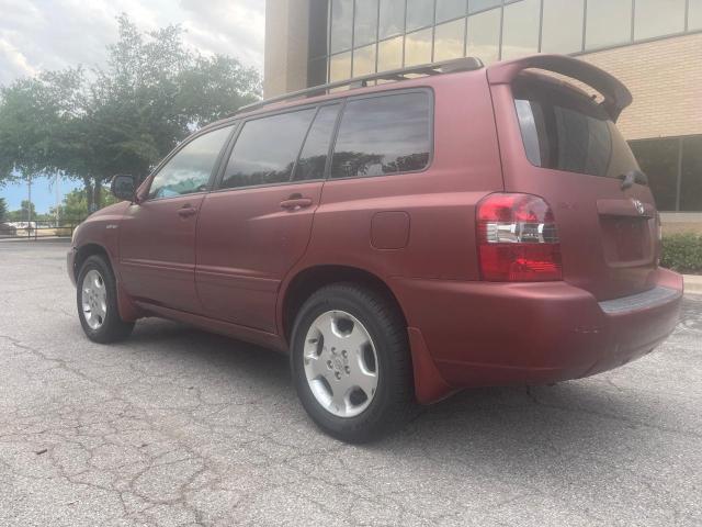 JTEDP21A340015433 - 2004 TOYOTA HIGHLANDER BASE BURGUNDY photo 3