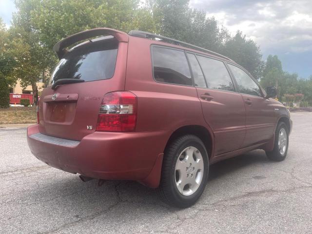 JTEDP21A340015433 - 2004 TOYOTA HIGHLANDER BASE برغندي صورة 4