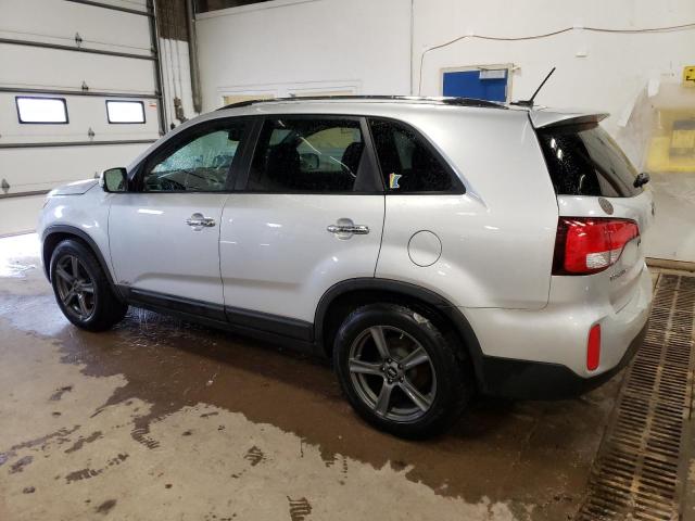 5XYKUDA74EG521420 - 2014 KIA SORENTO EX SILVER photo 2