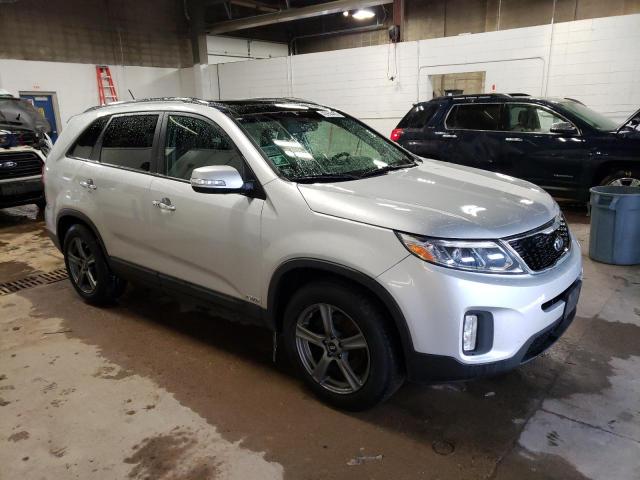 5XYKUDA74EG521420 - 2014 KIA SORENTO EX SILVER photo 4