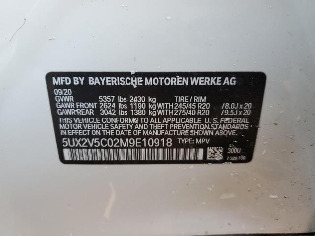 5UX2V5C02M9E10918 - 2021 BMW X4 XDRIVEM40I WHITE photo 13