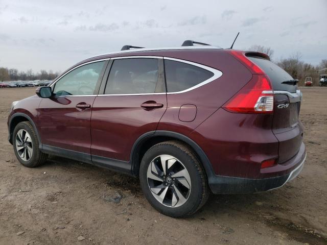 5J6RM4H97GL033165 - 2016 HONDA CR-V TOURING MAROON photo 2