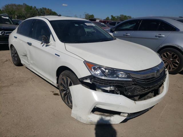 JHMCR6F36HC002576 - 2017 HONDA ACCORD HYB WHITE photo 4