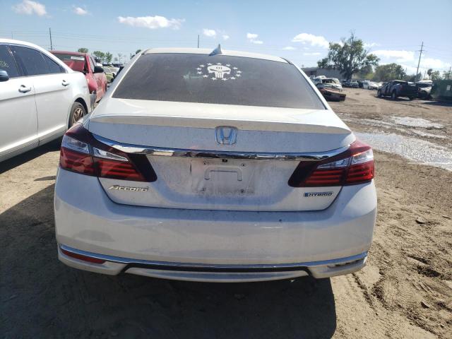 JHMCR6F36HC002576 - 2017 HONDA ACCORD HYB WHITE photo 6