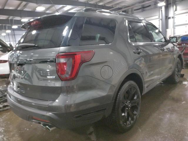 1FM5K8GT9KGA15908 - 2019 FORD EXPLORER SPORT GRAY photo 3