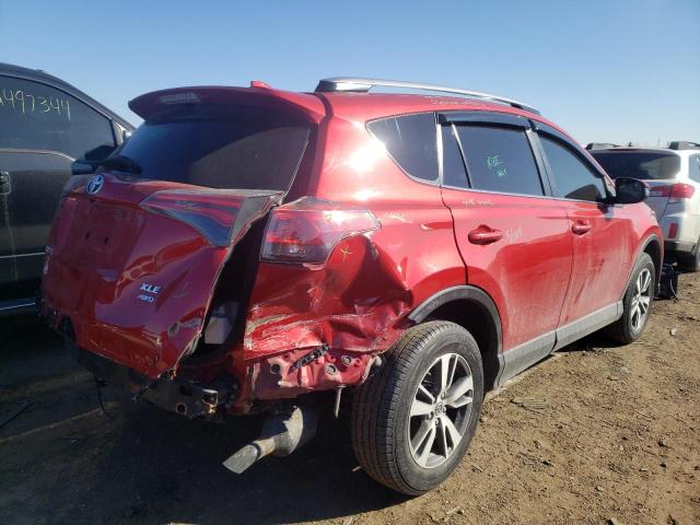 JTMRFREVXHJ153649 - 2017 TOYOTA RAV4 XLE RED photo 3