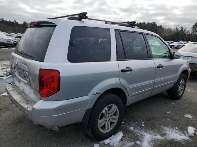 2HKYF18715H561553 - 2005 HONDA PILOT EXL SILVER photo 3