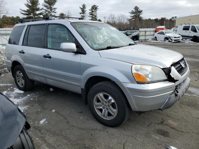 2HKYF18715H561553 - 2005 HONDA PILOT EXL SILVER photo 4