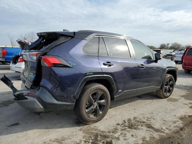 2T3EWRFV0KW010036 - 2019 TOYOTA RAV4 XSE BLUE photo 3