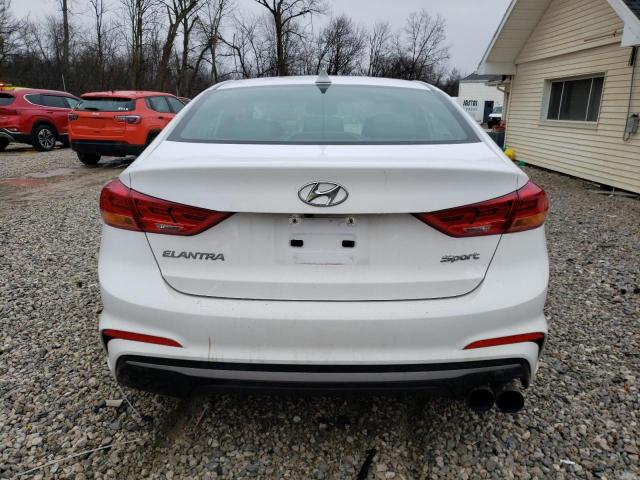 KMHD04LB7JU640721 - 2018 HYUNDAI ELANTRA SPORT WHITE photo 6