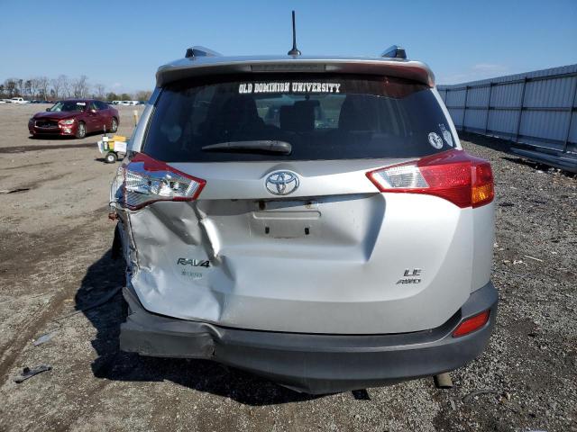 JTMBFREV5EJ001310 - 2014 TOYOTA RAV4 LE SILVER photo 6