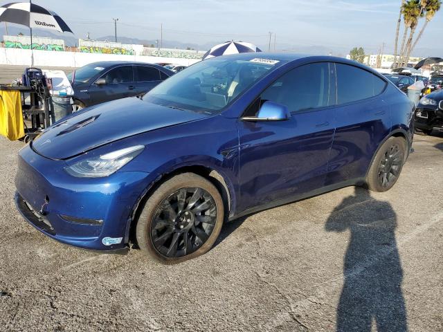 5YJYGDEE1MF266175 - 2021 TESLA MODEL Y BLUE photo 1