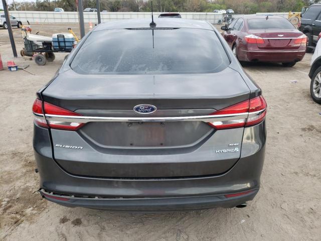 3FA6P0LU3HR381977 - 2017 FORD FUSION SE HYBRID GRAY photo 6