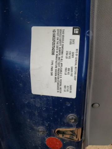 1G1AK52F257542396 - 2005 CHEVROLET COBALT BLUE photo 12