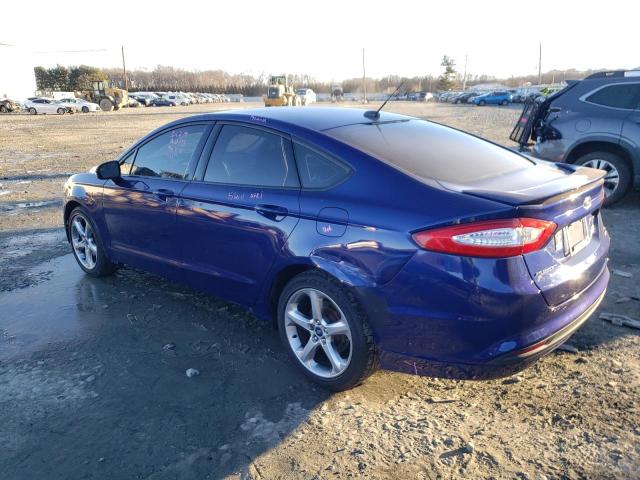 1FA6P0HD1E5370368 - 2014 FORD FUSION SE BLUE photo 2