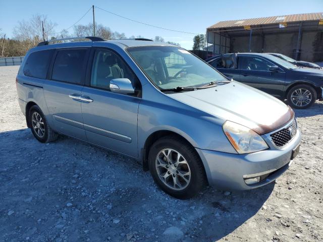 KNDMH4C79E6547251 - 2014 KIA SEDONA EX BLUE photo 4