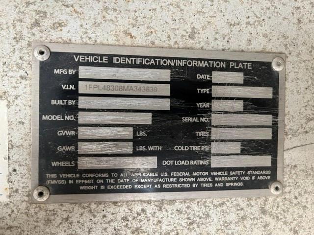 1FPL48308MA343839 - 1991 FEATHERLITE MFG INC ALL MODELS SILVER photo 10