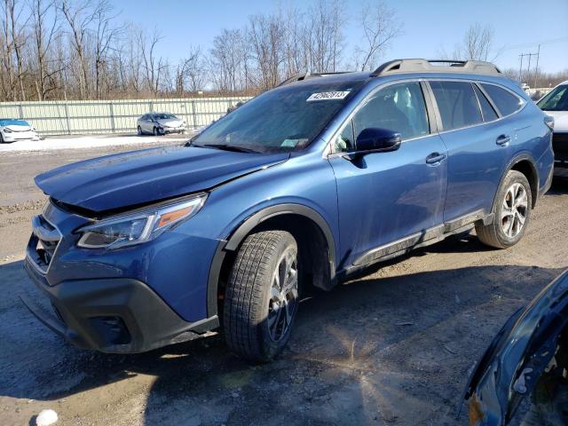 4S4BTAMC1N3192749 - 2022 SUBARU OUTBACK LIMITED BLUE photo 1